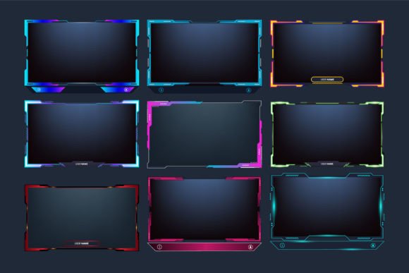 Download Live Streaming Frame Collection Vector - Live stream Collection