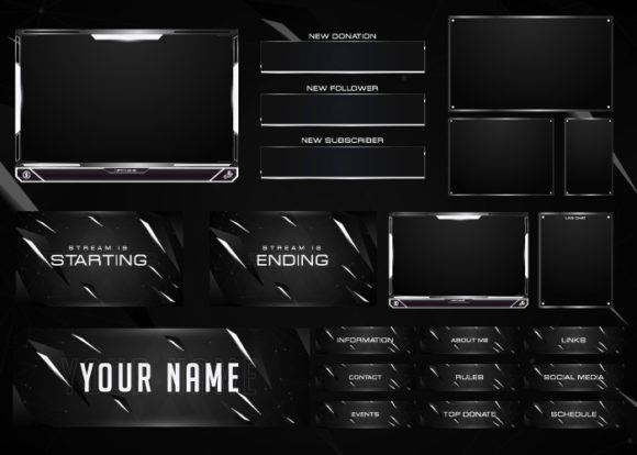 Download Twitch Overlay Live Stream Set - Live stream Collection