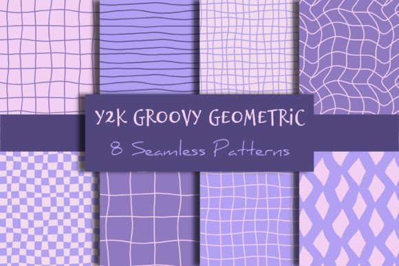 Download Y2k Groovy Geometric Seamless Patterns - Geometric Collection