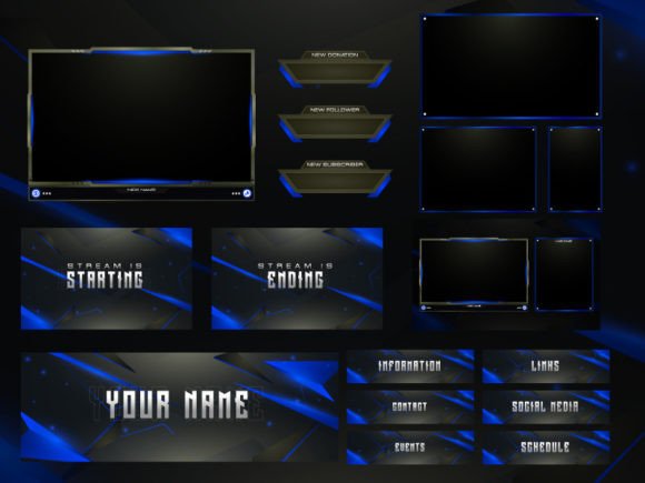 Download Twitch Overlay Live Stream Set - Live stream Collection