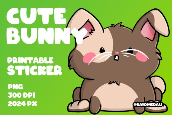 Download Cute Bunny Printable Sticker - Sad - Premium Resources